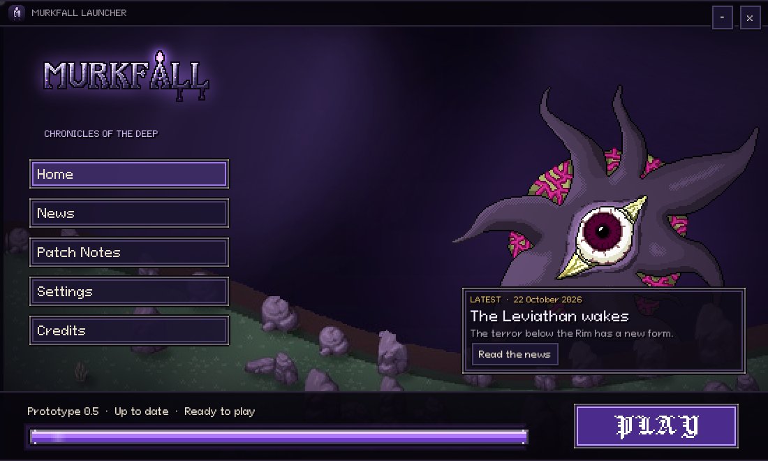 The Murkfall launcher, ready to play